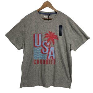 Men’s Chubbies Gray USA Beach Graphic Tee Mens XL – NWT